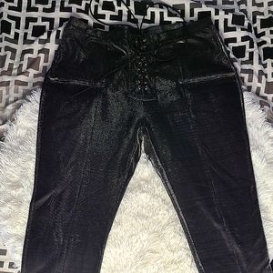 Stretch Metallic Silver/Black Pants - Only worn once!
